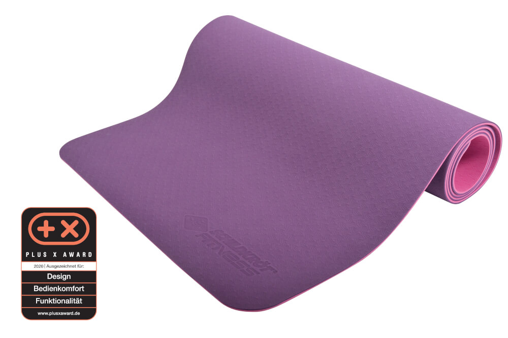 Schildkröt Fitness - BICOLOR YOGA MATTE 4mm (purple-pink) im Carrybag