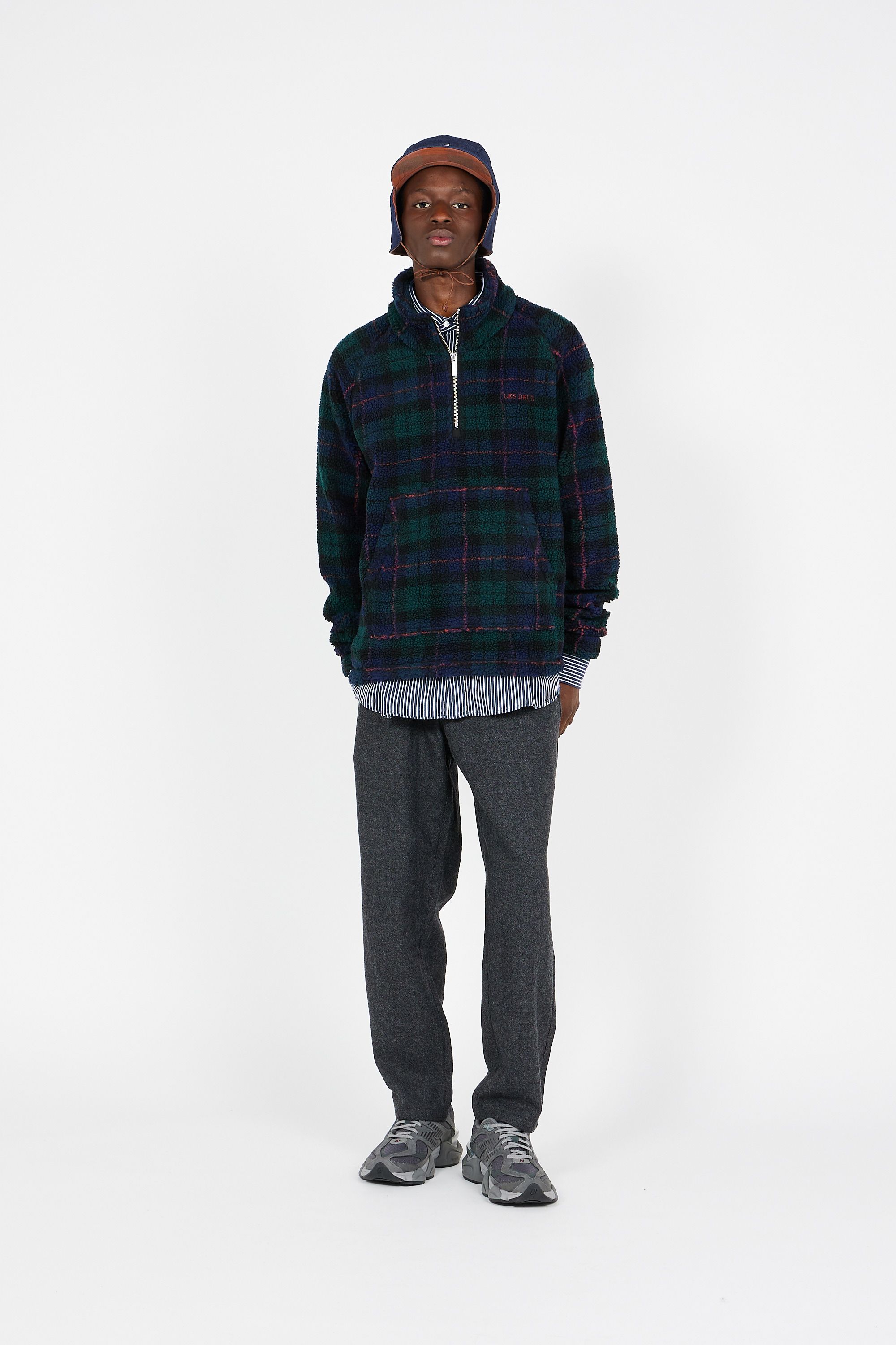 LES DEUX Blouson Ren Half-Zip Jacket Multicolore
