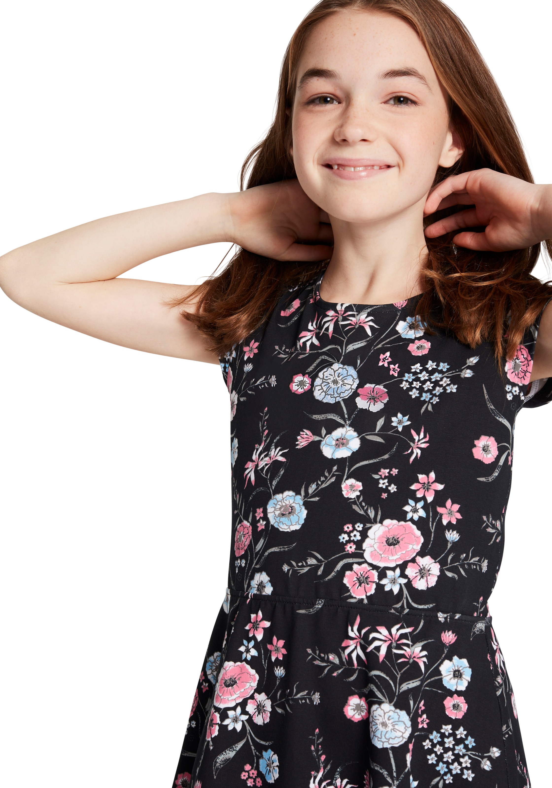 KIDSWORLD Jerseykleid festliche Anlässe,  kniefrei,  lässig-verspielt