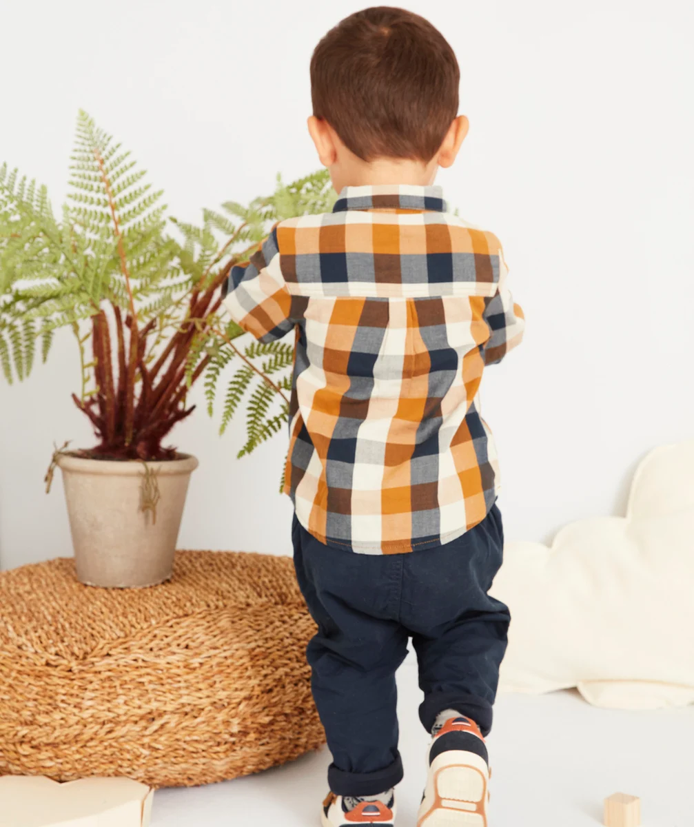 PANTALON SAROUEL BLEU MARINE AVEC BOUTONS BÉBÉ GARÇON