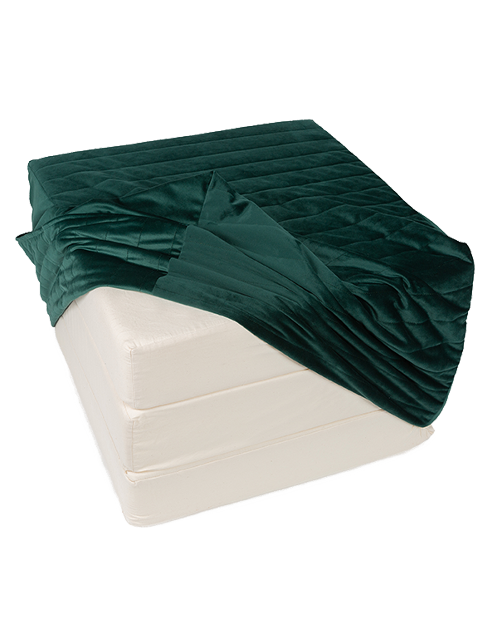 Lit d'appoint pliable eco-velours | Vert