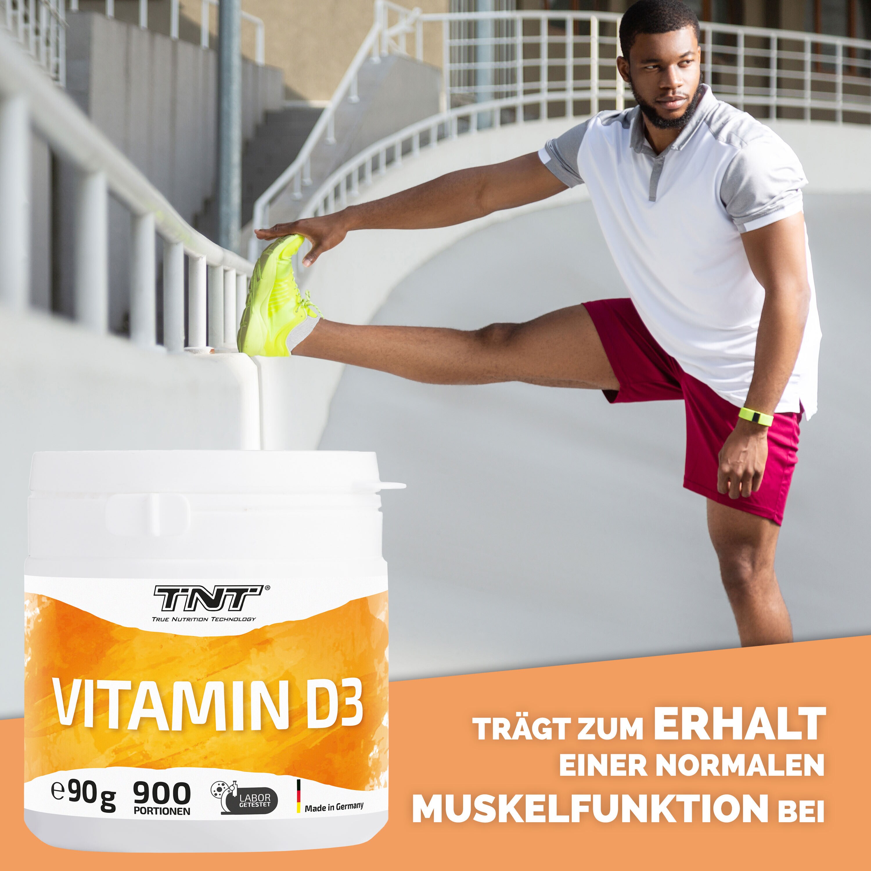 TNT Vitamin D3 als Pulver mit Dosierlöffel zum selber dosieren
