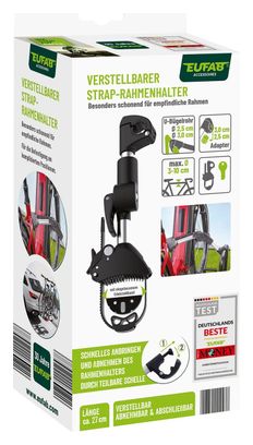 Eufab -  Porte-vélo Eufab: Fixe-cadre À Strap Inclinable Amovible Ø 25   30 Mm Et Antivol 27 Cm - Porte-vélos Eufab