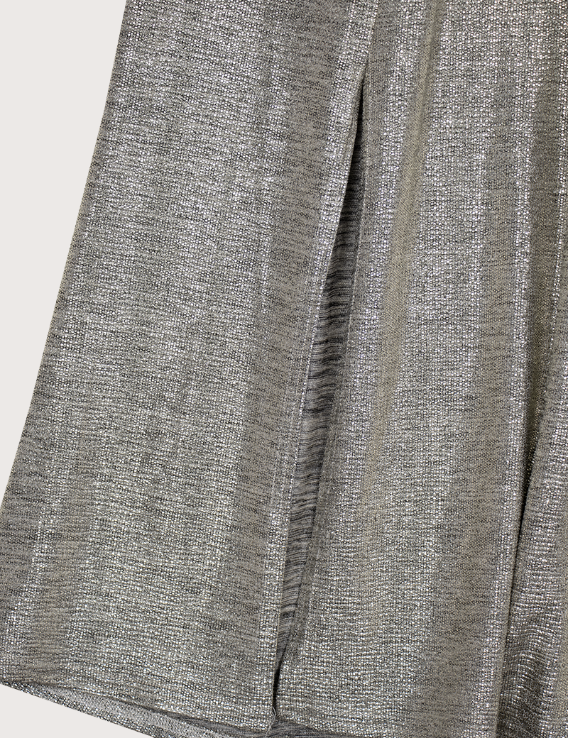 VINTAGE LOVE ROBE LONGUE HAVANE ARGENT LUREX