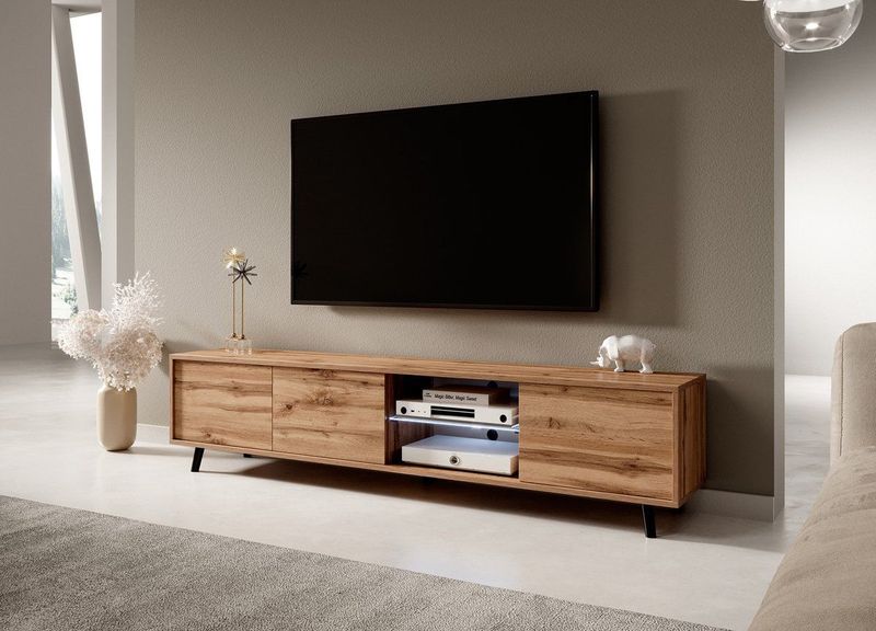 Selsey - GALHAD - TV-meubel - 175 cm - Eiken wotan