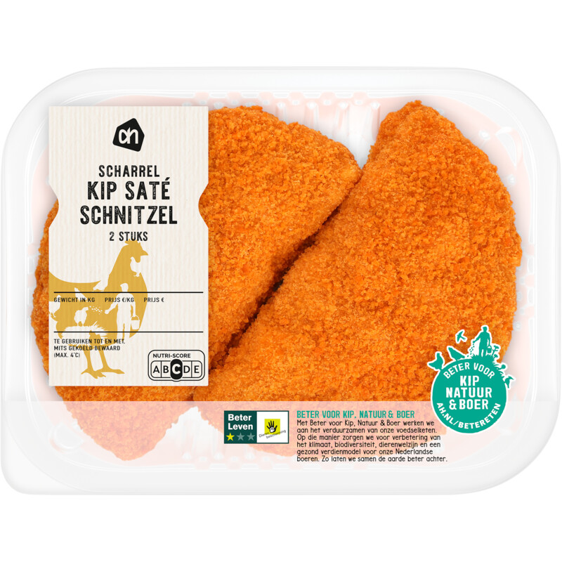 AH Scharrel kip saté schnitzel 2 stuks
