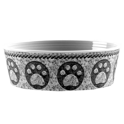 TarHong Melamin Hundenapf Granite Paw grau