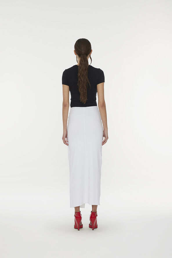ROTATE Birger Christensen FITTED TWISTED T-SHIRT Black