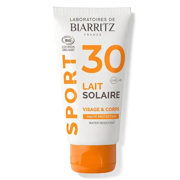 Laboratoires de Biarritz Soins Solaires Sport Lait SPF30 Bio 50ml