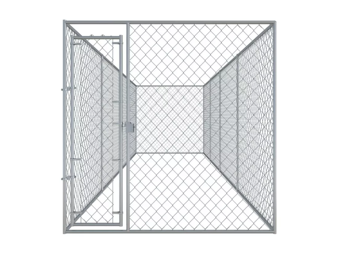 Chenil extérieur cage enclos 760 x 192 x 185 cm 02_0000360