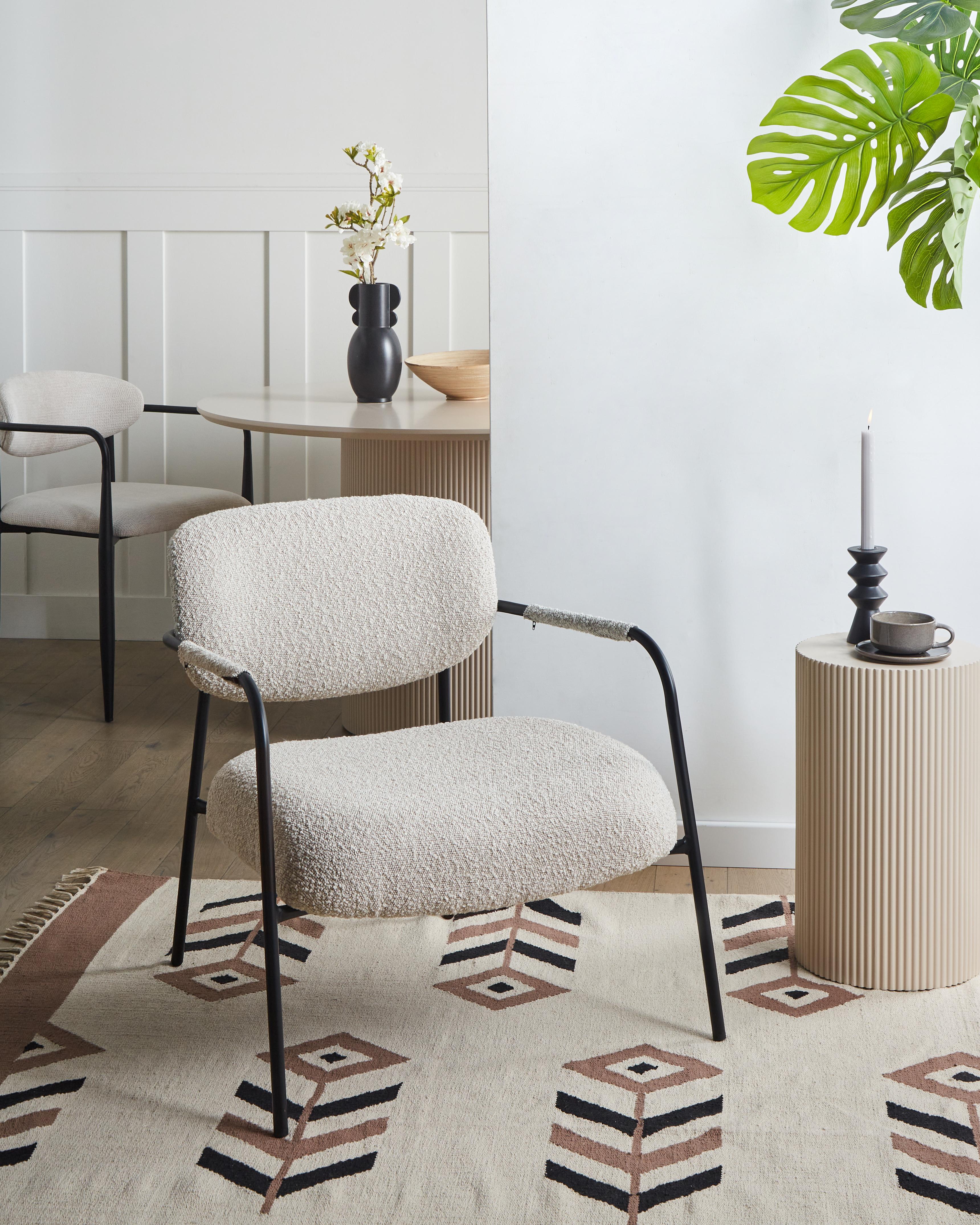 Fauteuil AUSVIKA Stof Lichtbeige