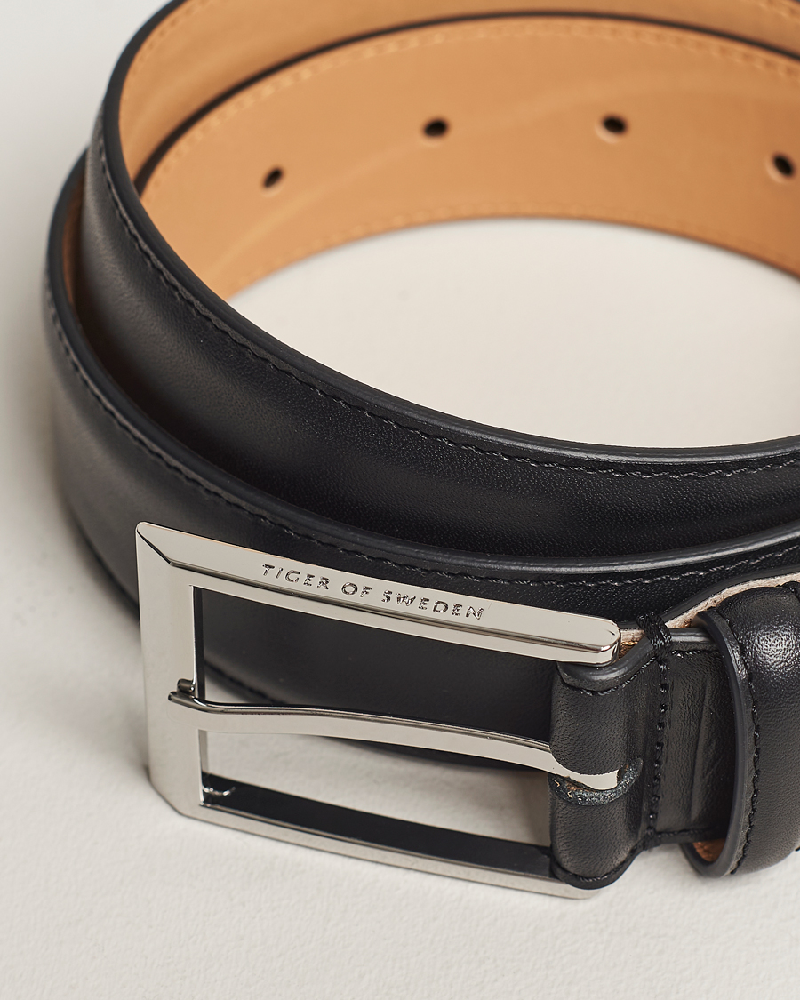 Tiger of Sweden Helmi Leather 3,5 cm Belt Black