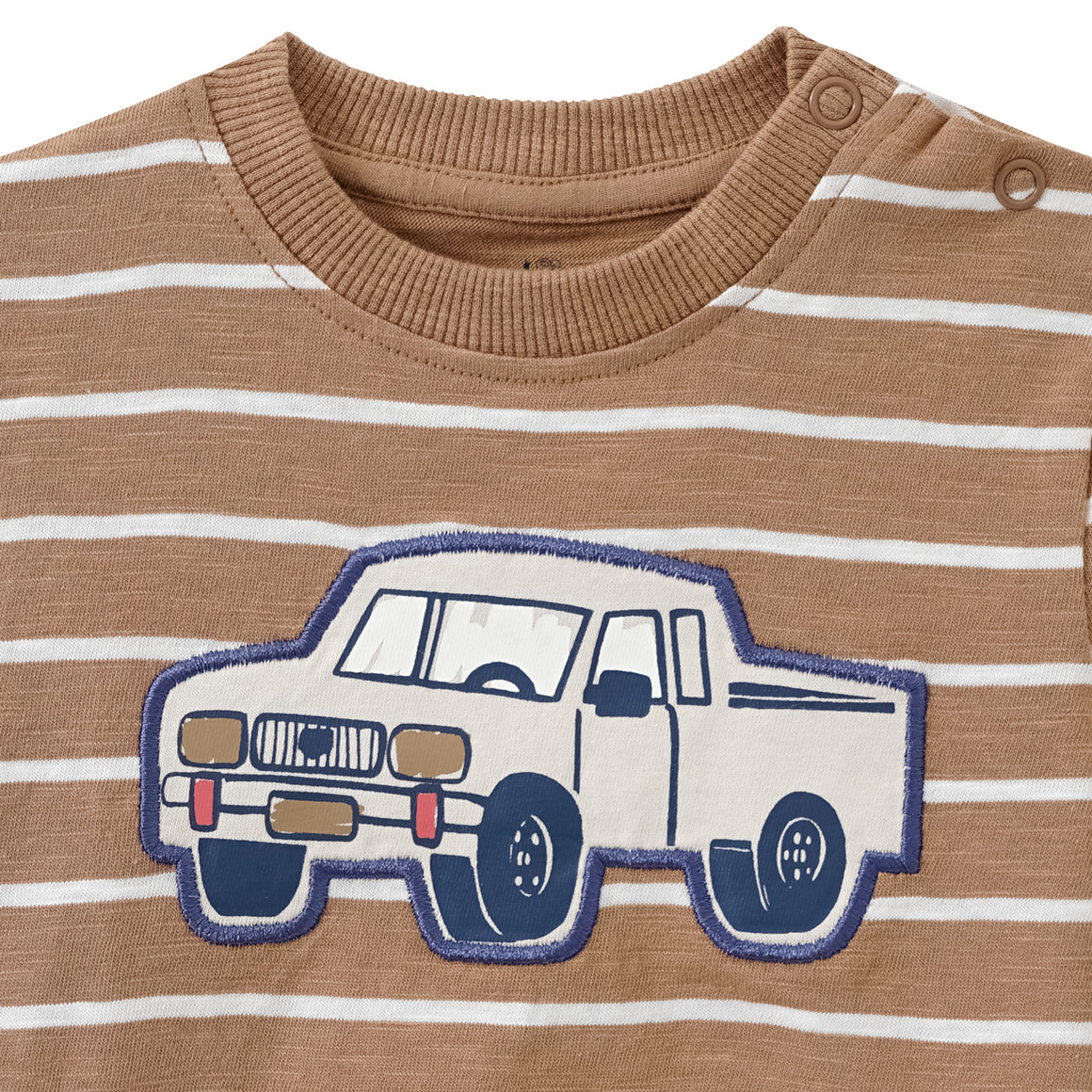 Topomini Baby T-Shirt mit Applikation hellbraun
