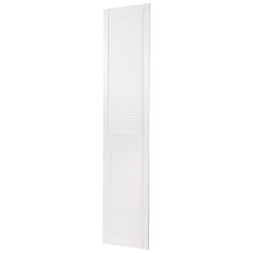 CanDo deur louvre dicht met paneel wit 198x39,4 cm