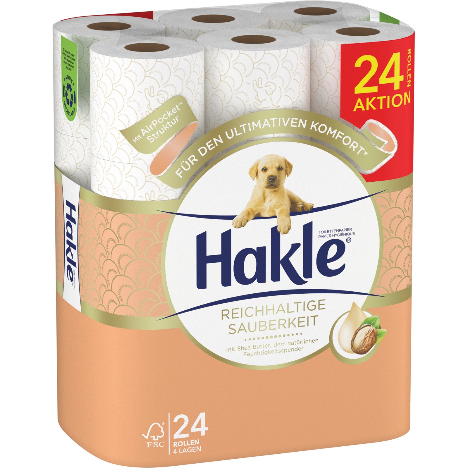 Hakle Toilettenpapier 4-lagig Reichhaltige Sauberkeit