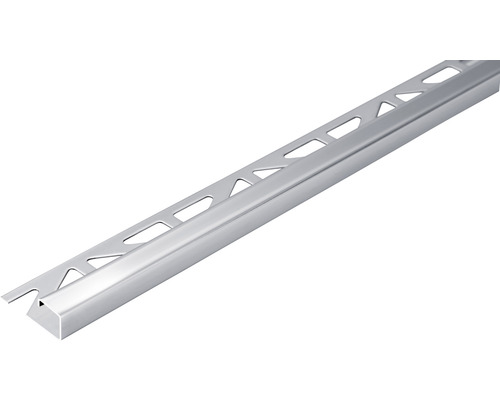 Vierkant afwerkprofiel Squarline roestvrij staal voor vloer 250 cm hoogte 11 mm