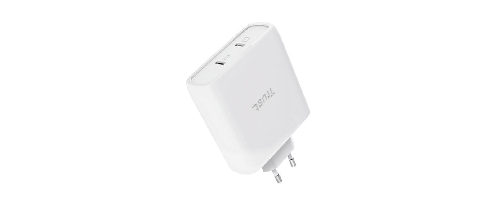 Maxo USB-C-GaN-Ladegerät 100 W mit 2 Anschlüssen WeissGaN-Technologie mit Dual-Port-Ausgang und bis zu 100 W Ladeleistung