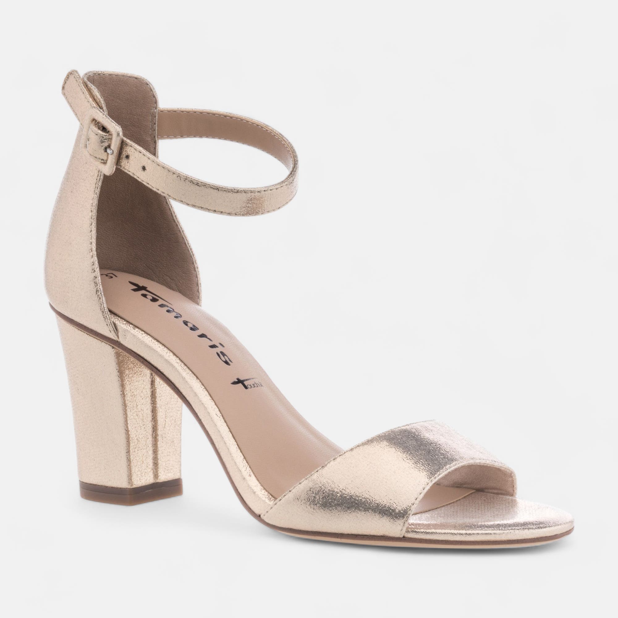 Nu-pieds à talon Femme or