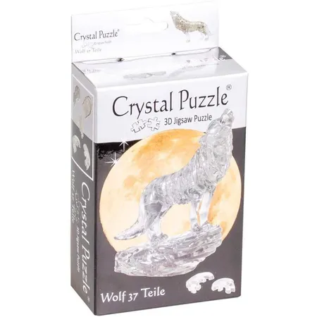 HCM Kinzel Crystal Puzzle - Wolf Schwarz, 37 Teile
