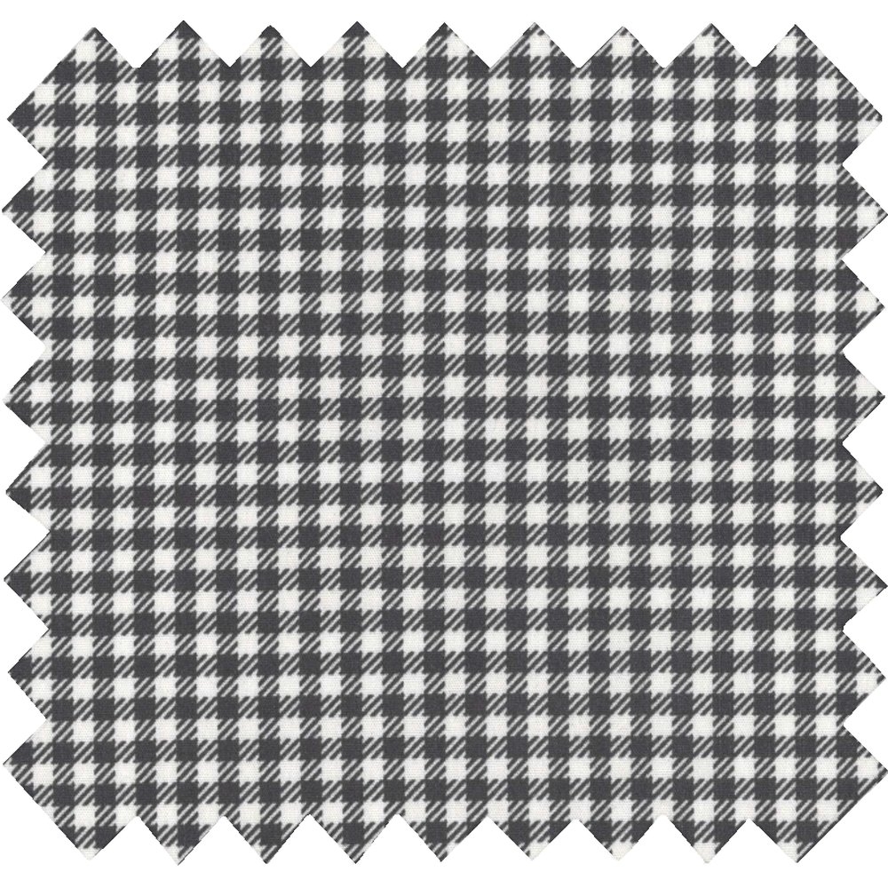 Coupon Tissu 50 Cm Vichy Noir