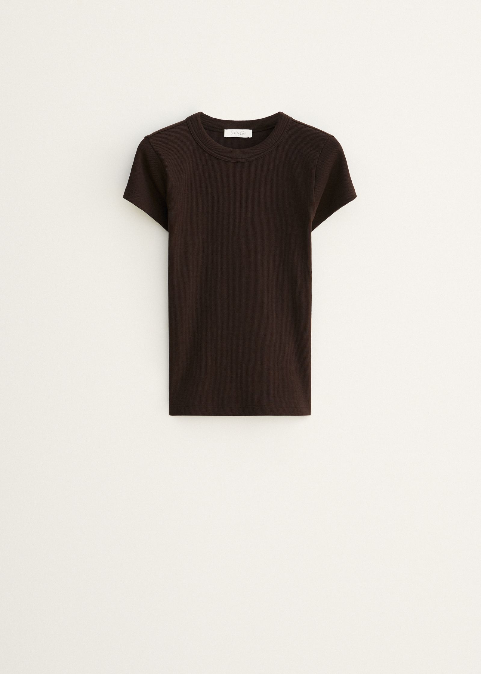 t-shirt met rib structuur