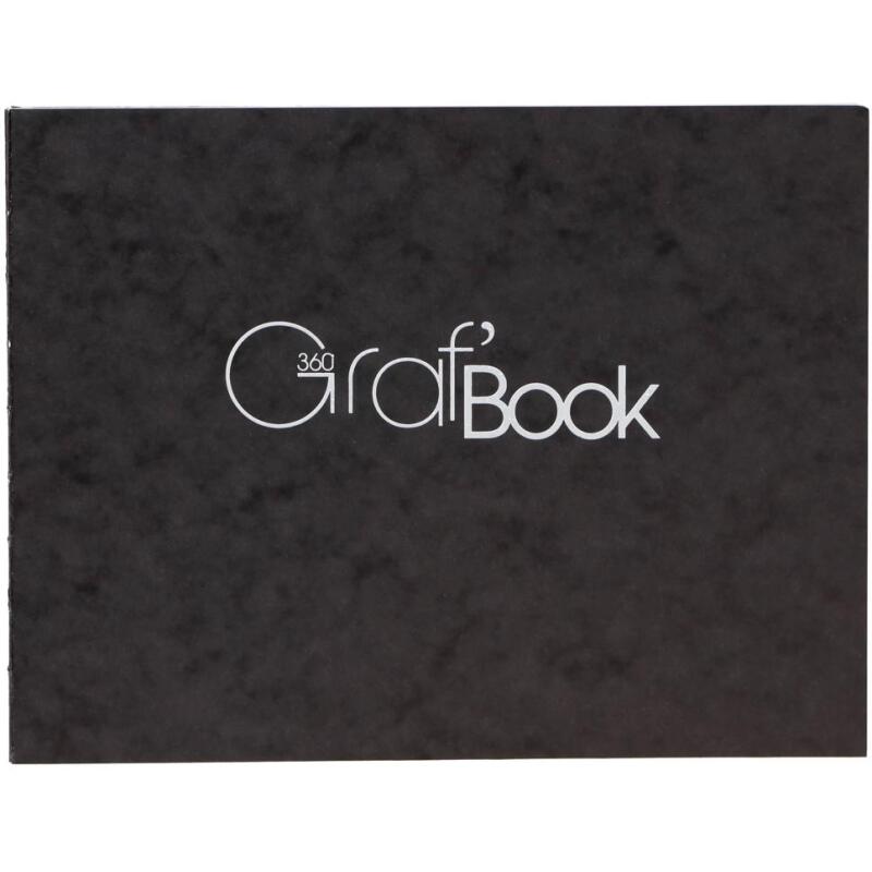 Graf'Book 360° carnet cousu dos brut 100F 15,2x21cm 100g I - Noir