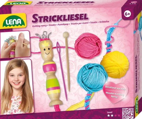 Lena Knitting Nancy, Children''s knitting set, 6 År, Flerfarvet