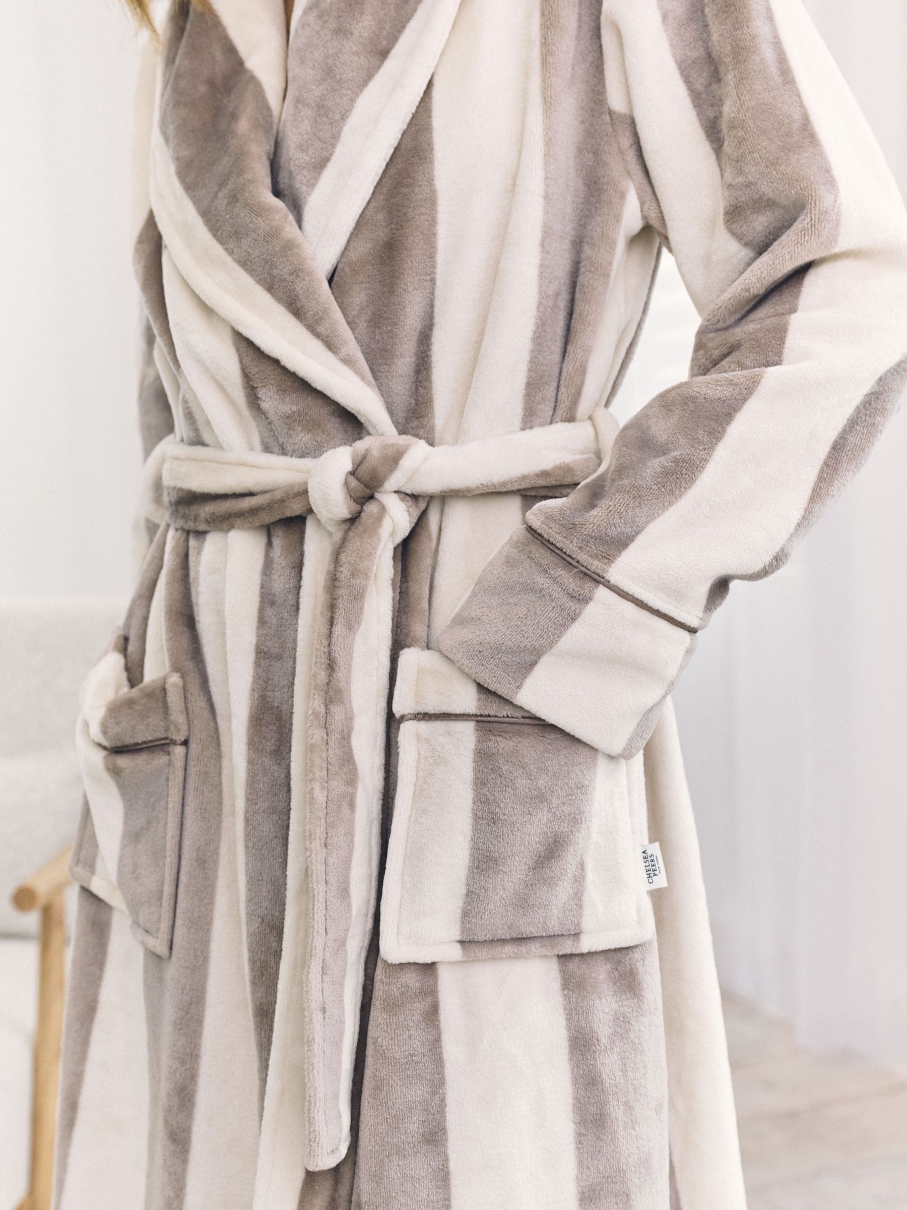 Bruin - Chelsea Peers Fleece Stripe Dressing Gown