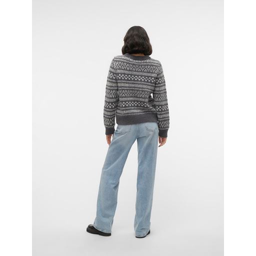 Vero Moda Kaira Striktrøje, Grey Pinstripe, M