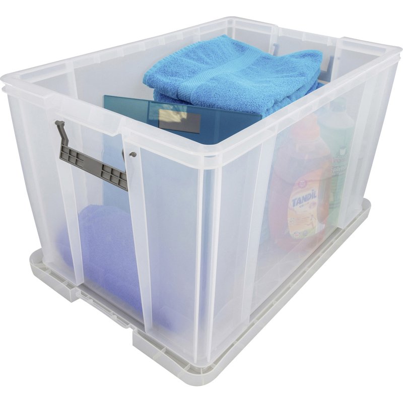 Boîte de rangement plastique 85 L WHITEFURZE - incolore