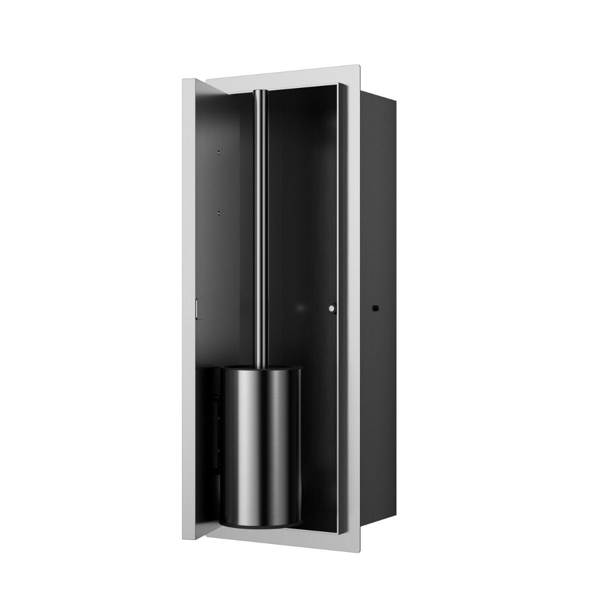 Saniclear Hide inbouw toiletborstel RVS betegelbaar