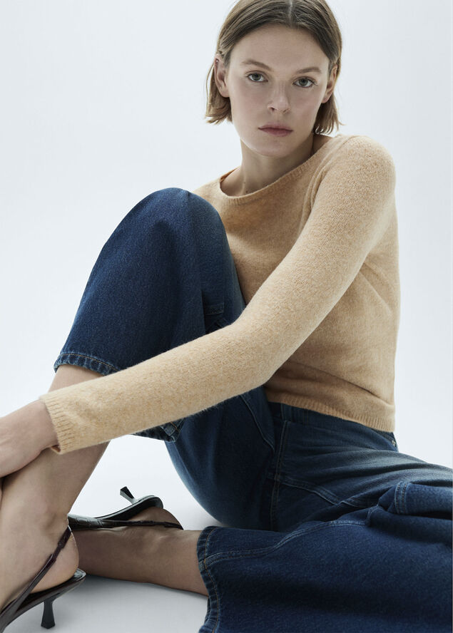 MANGO SWEATER. -- SEEDS Medium brown