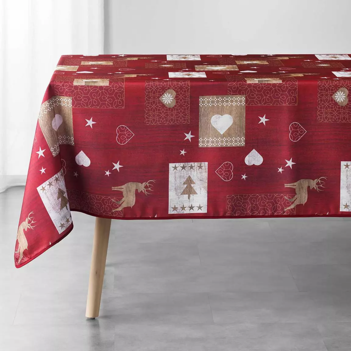 Nappe rectangulaire (L240 cm) Augustin Rouge