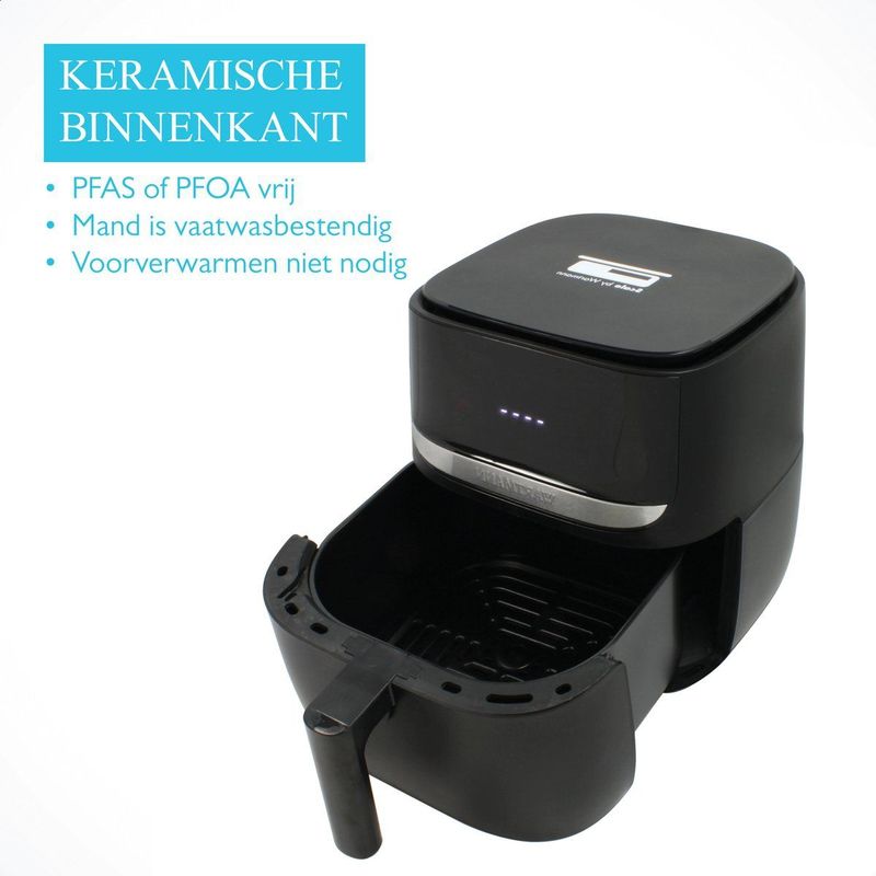 Wartmann - WM-2203 AF - Airfryer - Zwart - Keramisch - 5.7 Liter