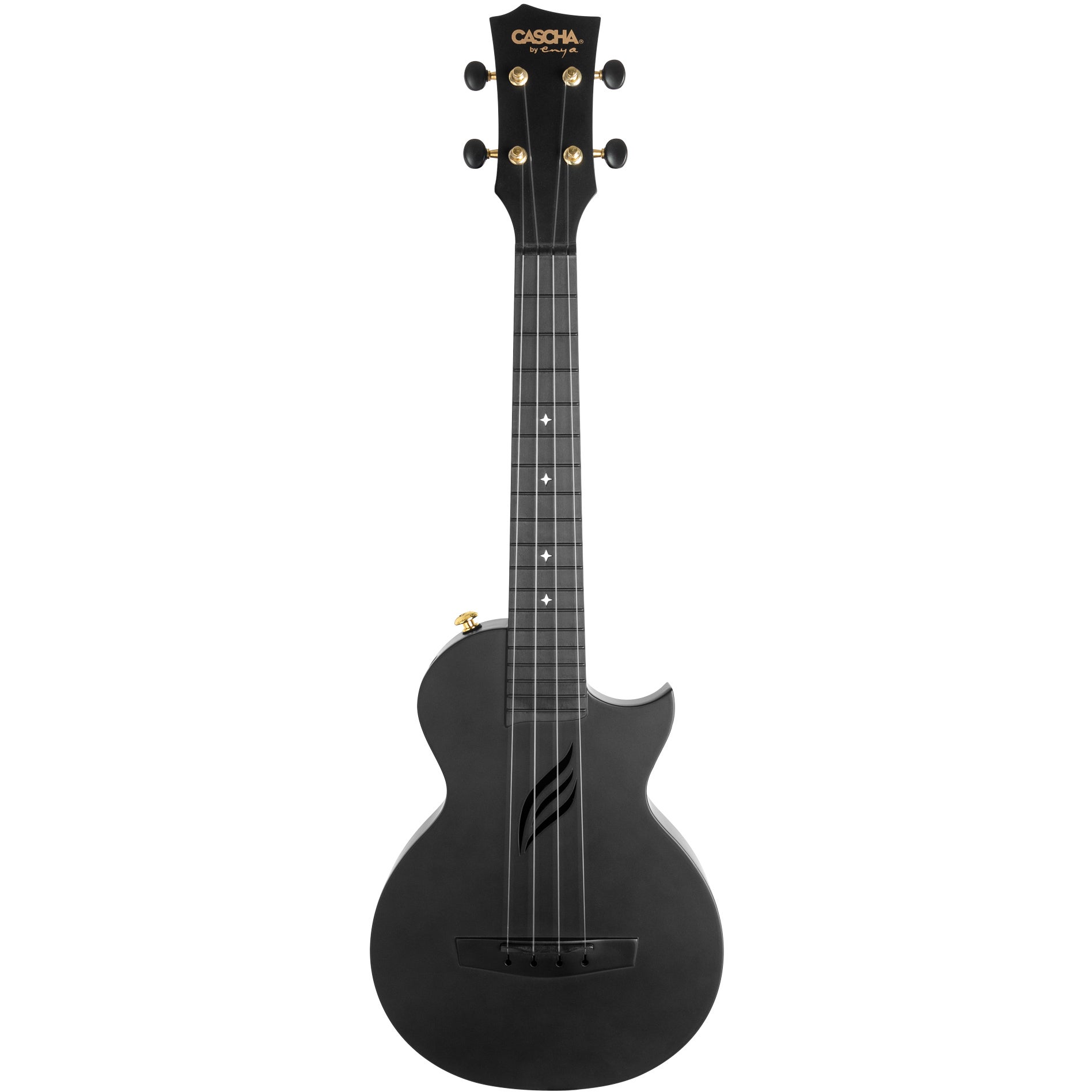 Cascha HH 2258 carbon fiber concert ukelele set zwart