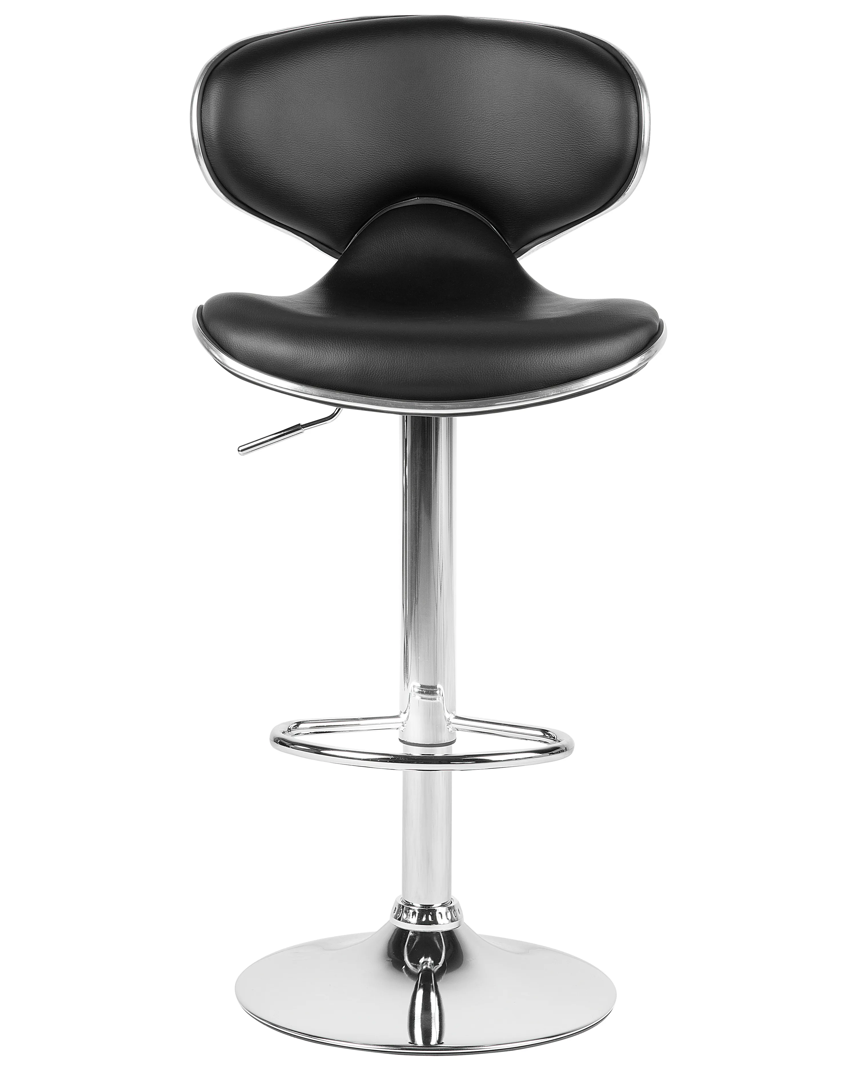 Set van 2 barstoelen CONWAY Kunstleer draaibaar Zwart