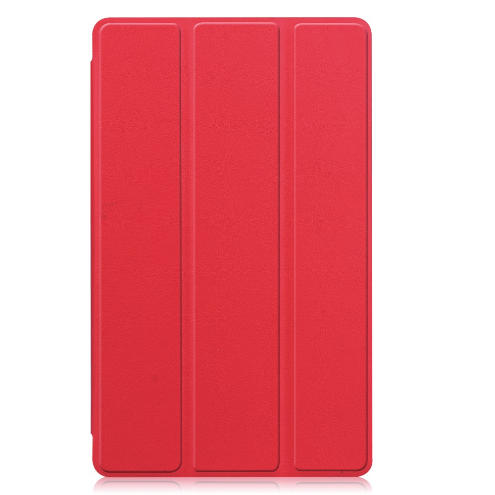 Samsung Galaxy Tab A7 Lite Leder Tasche Smart Cover Hülle - Rot