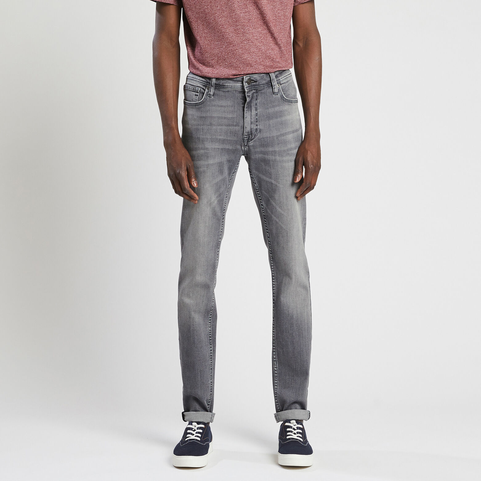 Jean skinny 3 longueurs en polyester recyclé Bleu