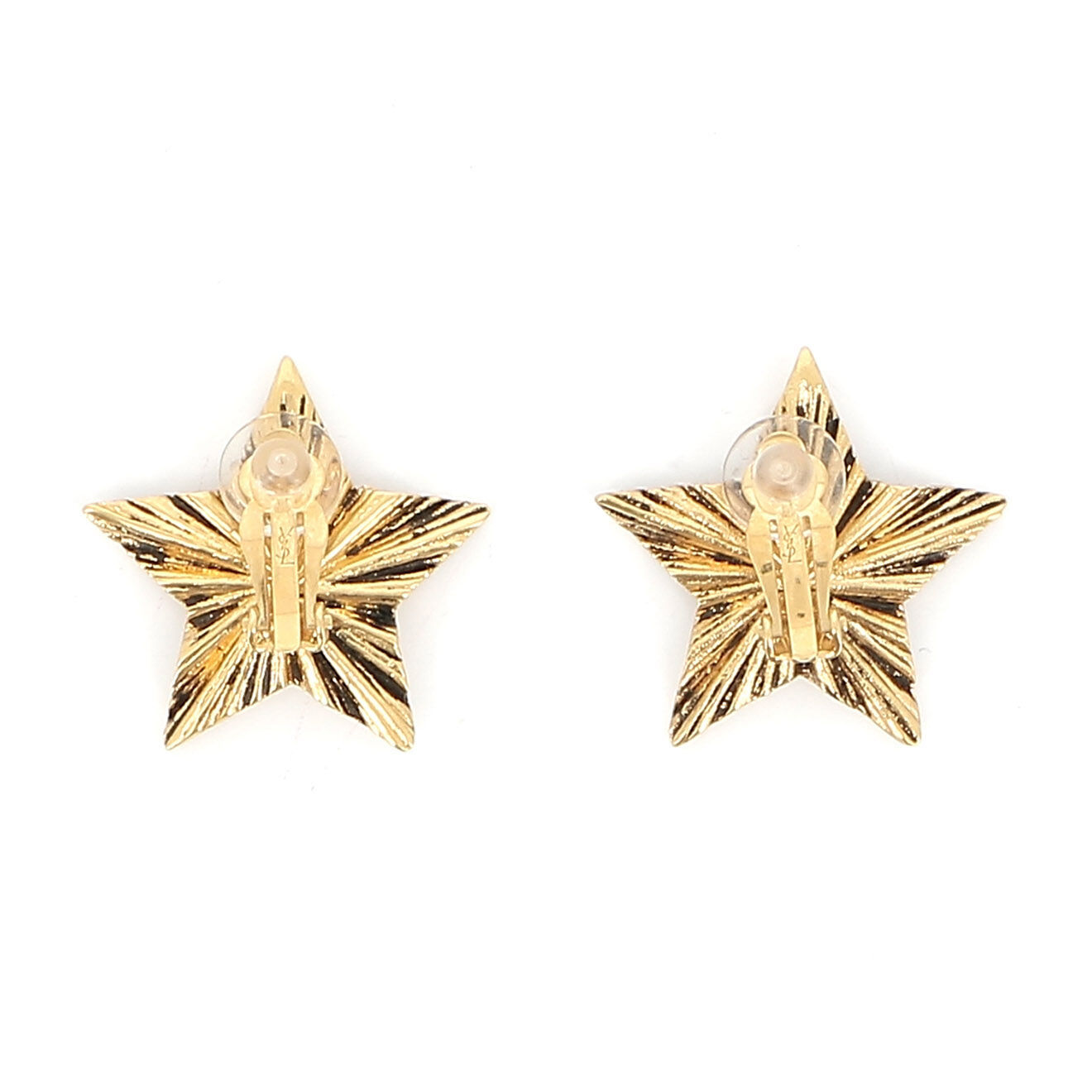 Saint Laurent Boucles d'oreilles à clip étoiles dorées État: Parfait