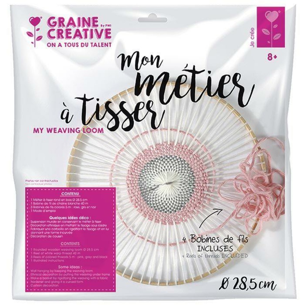 Coffret mon métier à tisser rond ø 28,5 cm