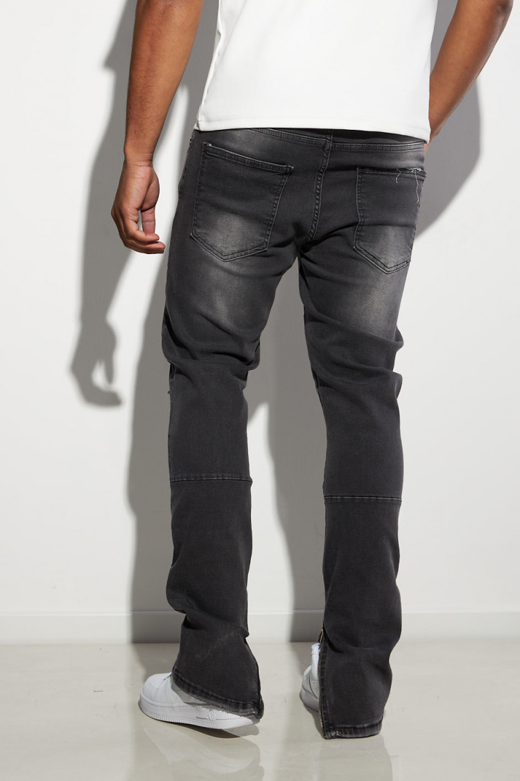 Jeans gris déchiré