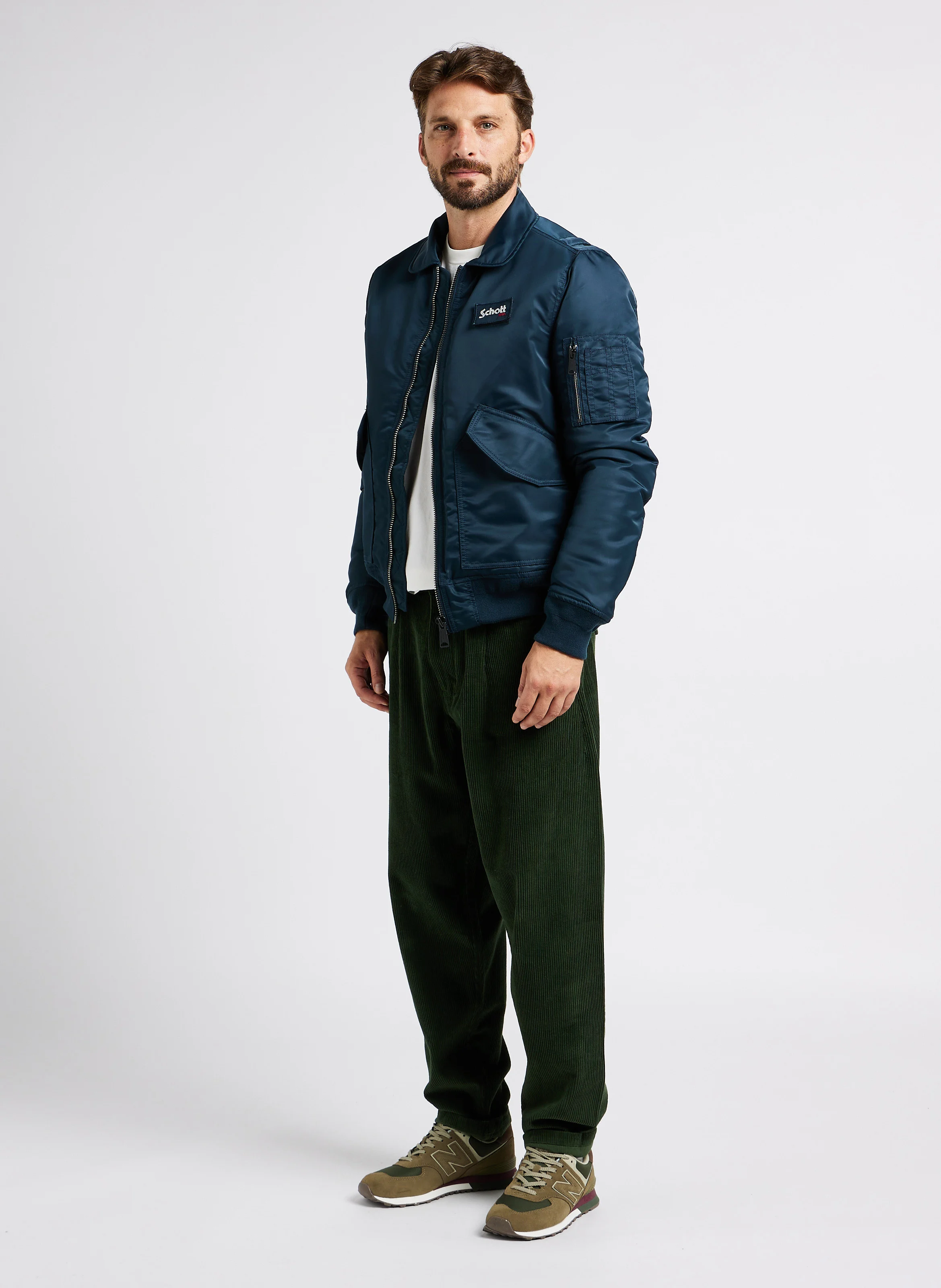 Blouson col classique | Bleu