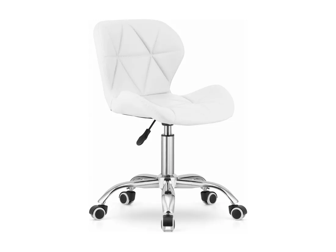 Chaise pivotante en éco-cuir AVOLA - blanc