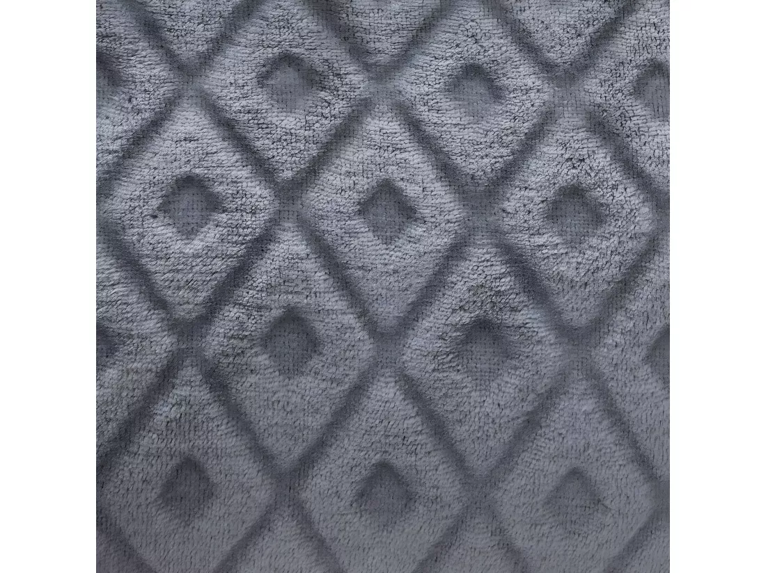 Plaid Gris motif losange en relief 180 x 230 cm