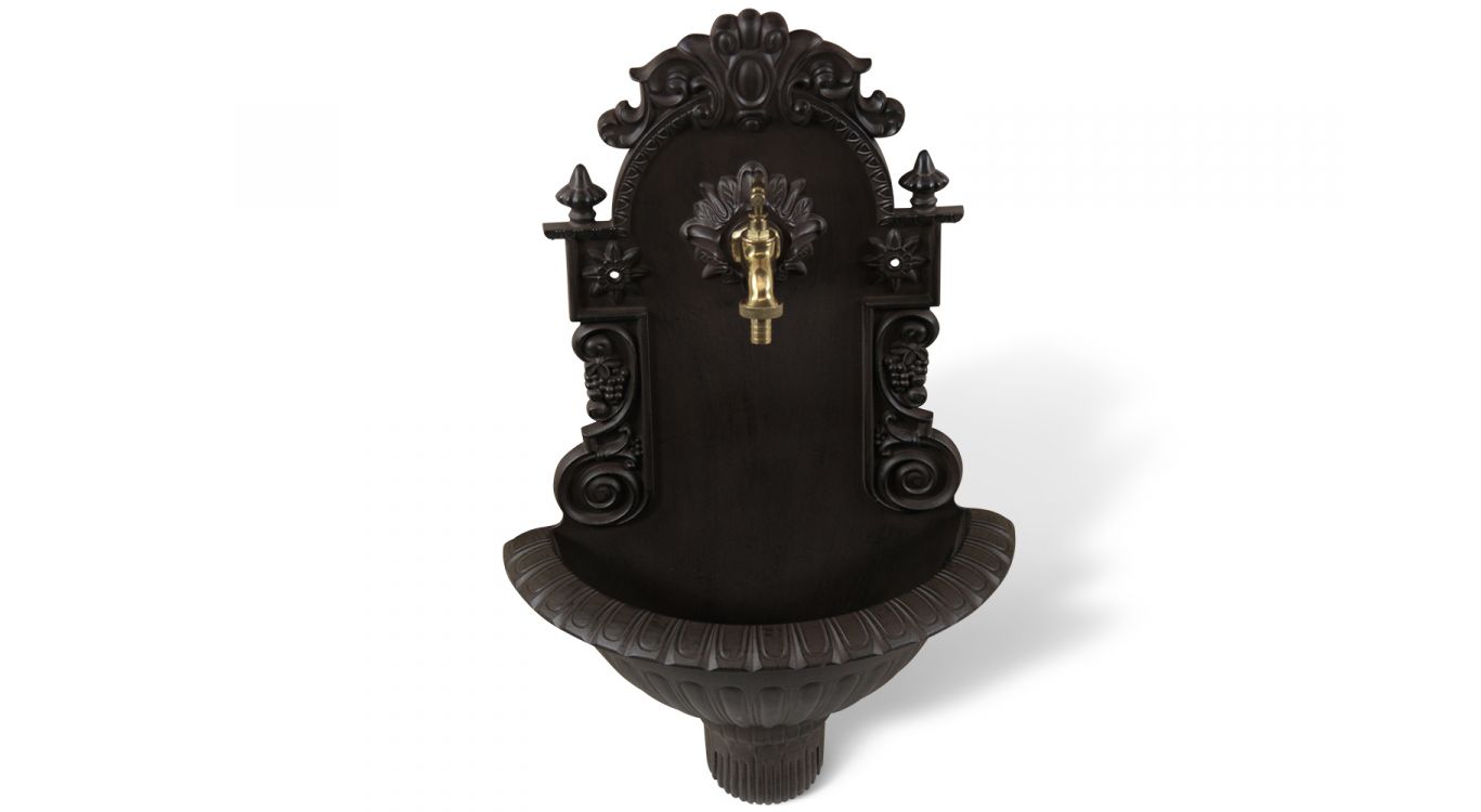 Fontaine de jardin aluminium marron 37x18.5x61.5cm
