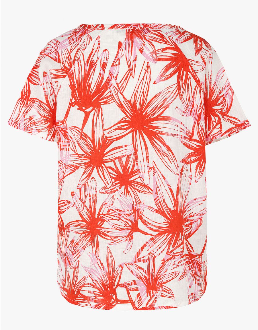 Blouse 100% lin corail