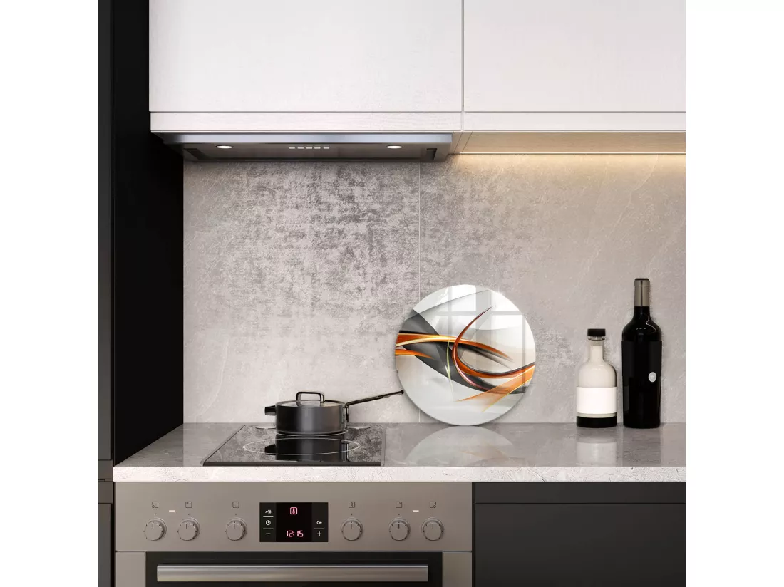 Planche de cuisine ronde en verre, 30 cm Formes modernes