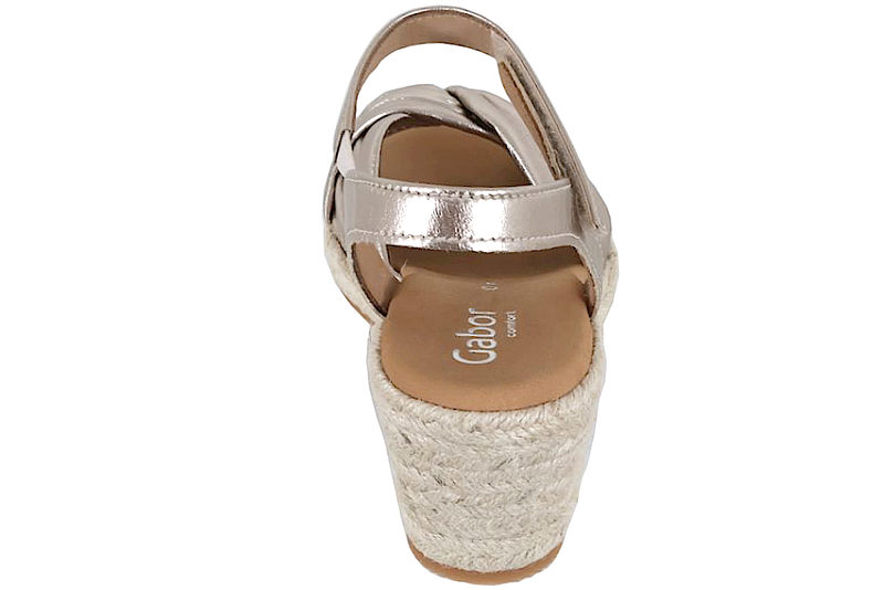 GABOR SANDAL PÅ KILEHÆL I METALLIC SKIND