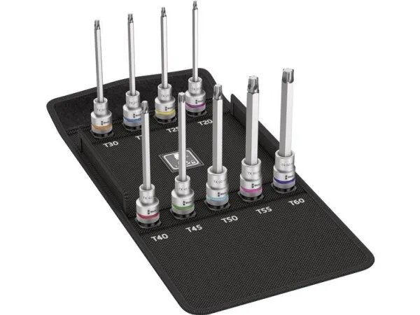 Wera 8767 C HF 3, Vingemoment nøgle, T20, T25, T27, T30, T40, T45, T50, T55, T60, Metallic, Stål, CE, 1,27 cm