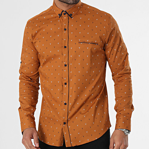 Chemise Manches Longues Camel